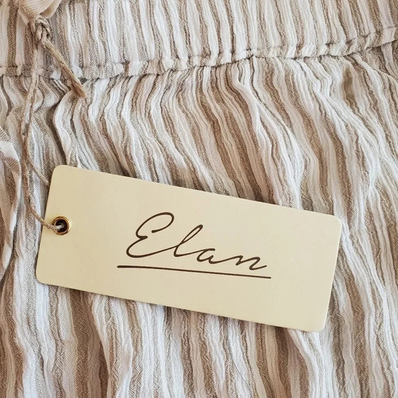 Elan White Striped Women's Top - Picture 4 of 9